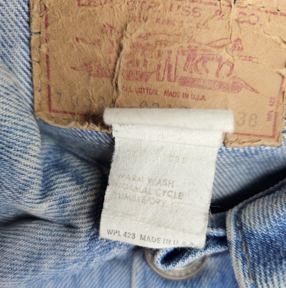 VTG 70s/80s Levi’s Denim Type III Trucker Jacket 70505-0213 - Picture 6 of 14